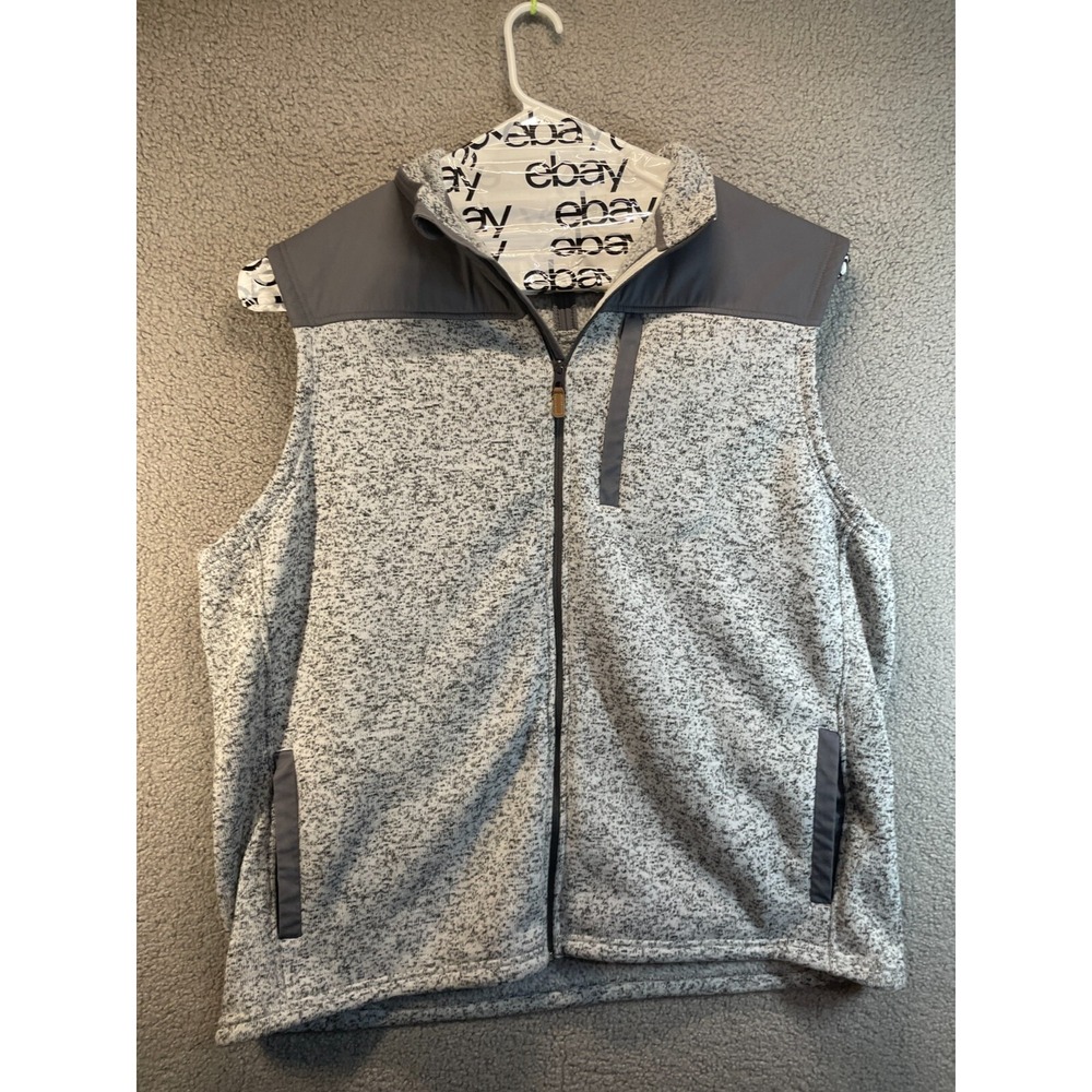 George Vest Mens Sweater Fleece Zip up 3XLreppy Warm